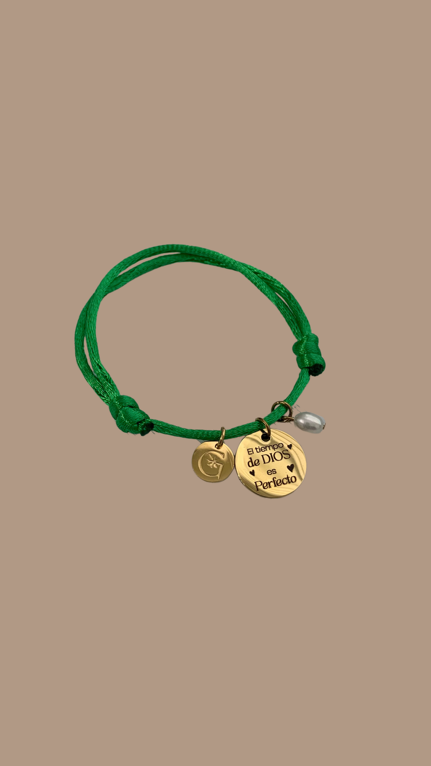 Pulsera de Hilo "El tiempo de Dios es perfecto"