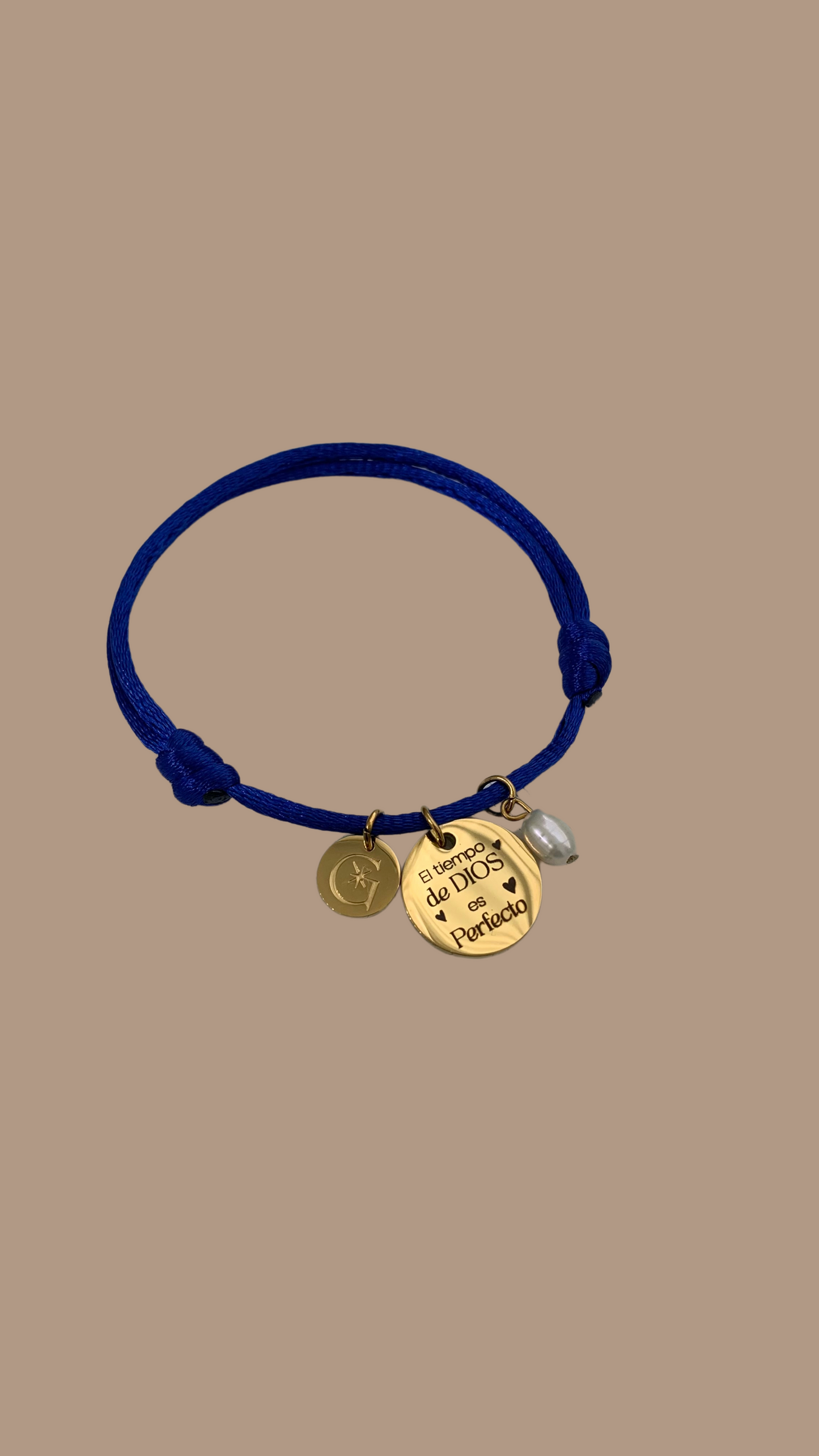 Pulsera de Hilo "El tiempo de Dios es perfecto"