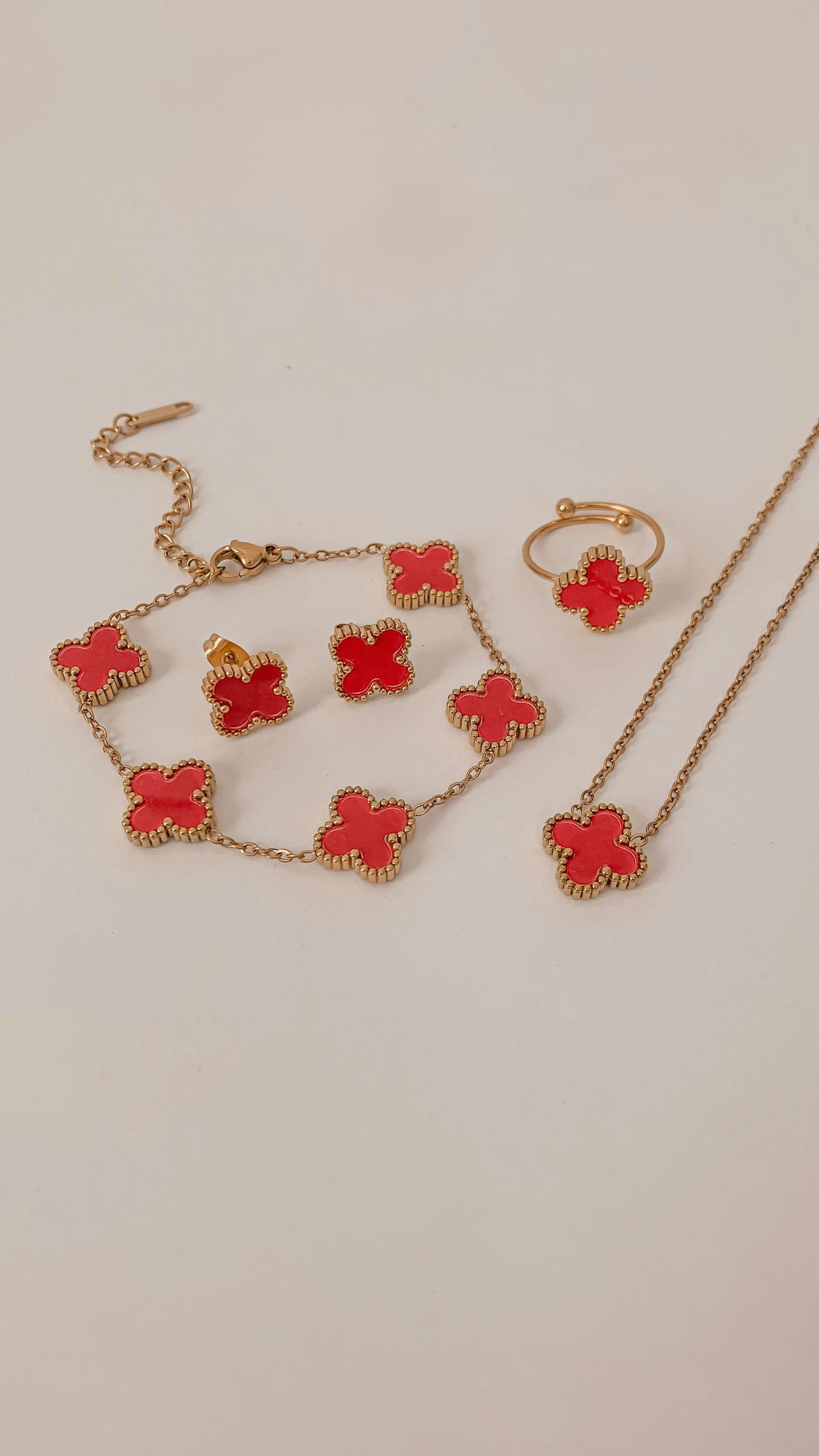 Set de Trébol Rojo