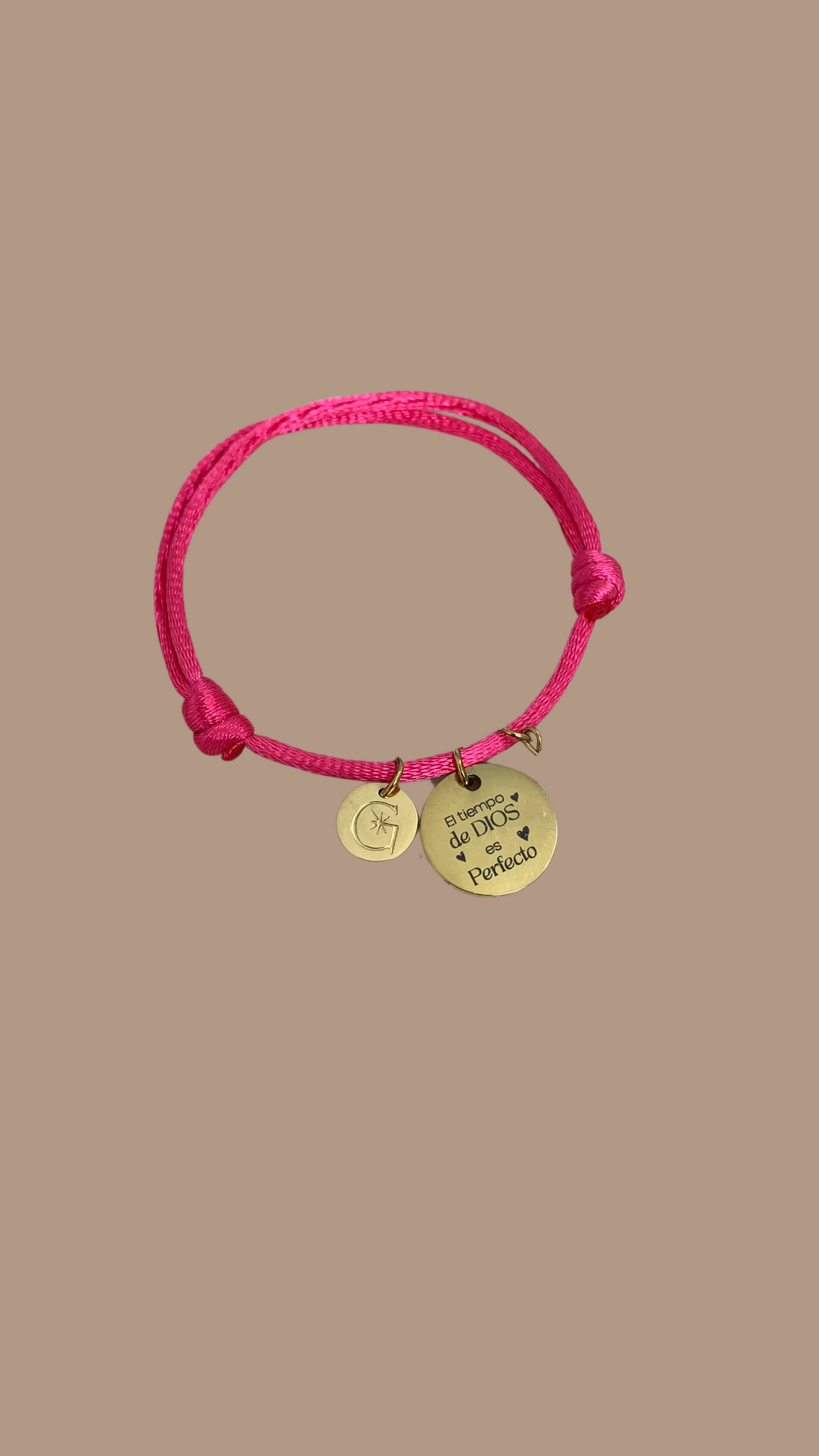Pulsera de Hilo "El tiempo de Dios es perfecto"