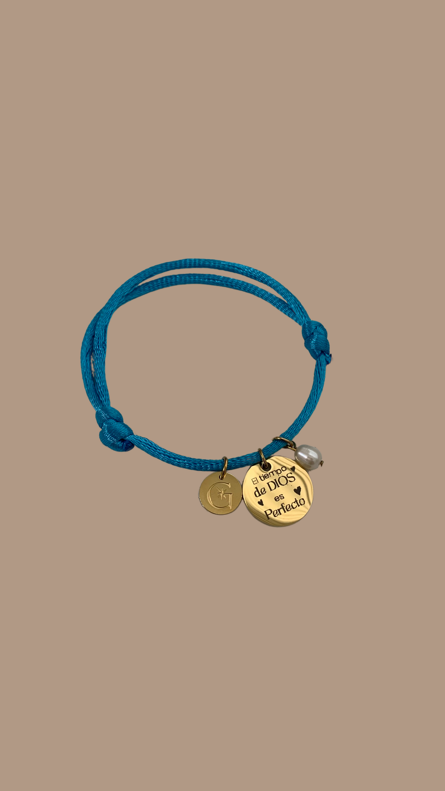 Pulsera de Hilo "El tiempo de Dios es perfecto"
