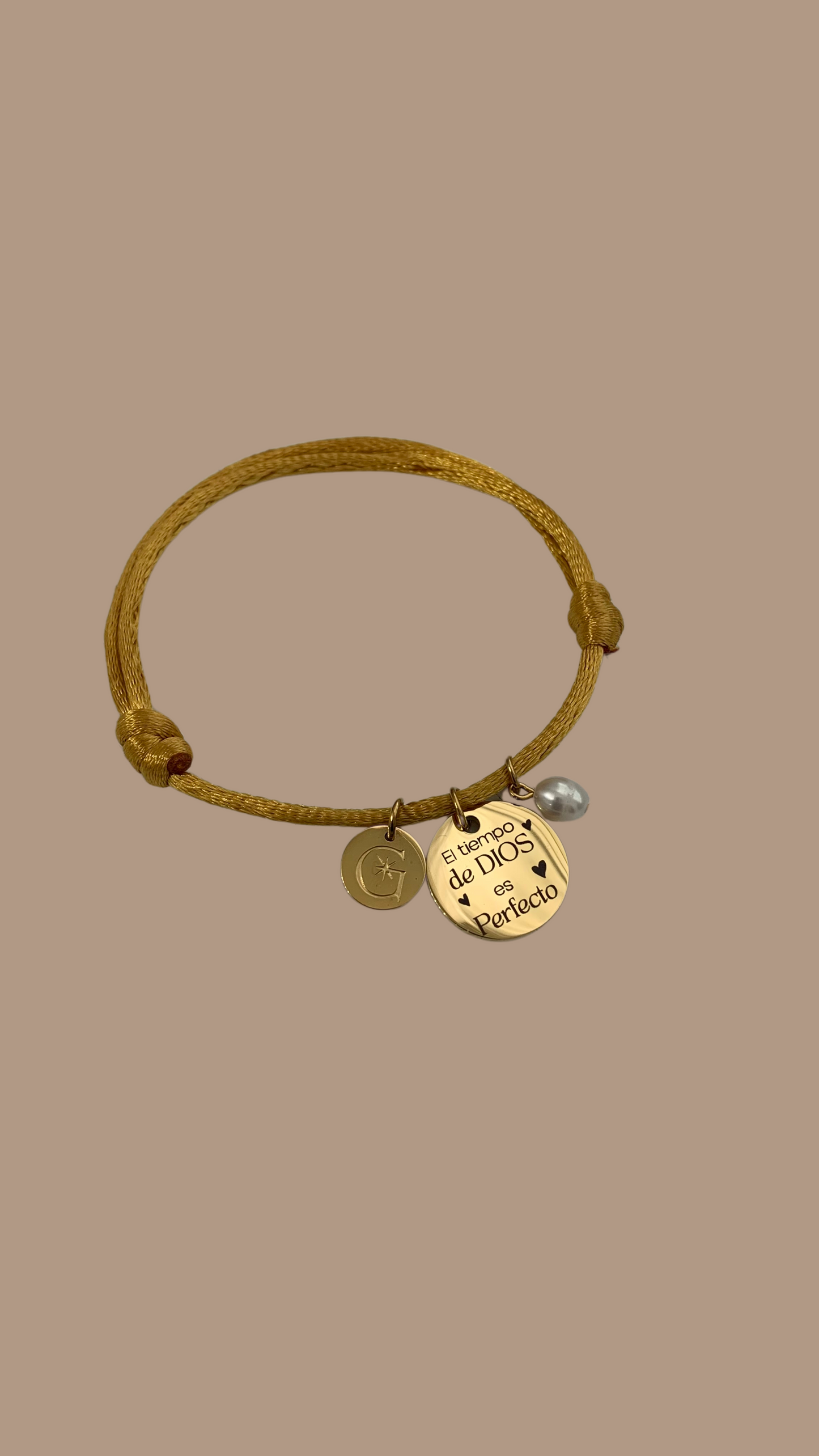 Pulsera de Hilo "El tiempo de Dios es perfecto"