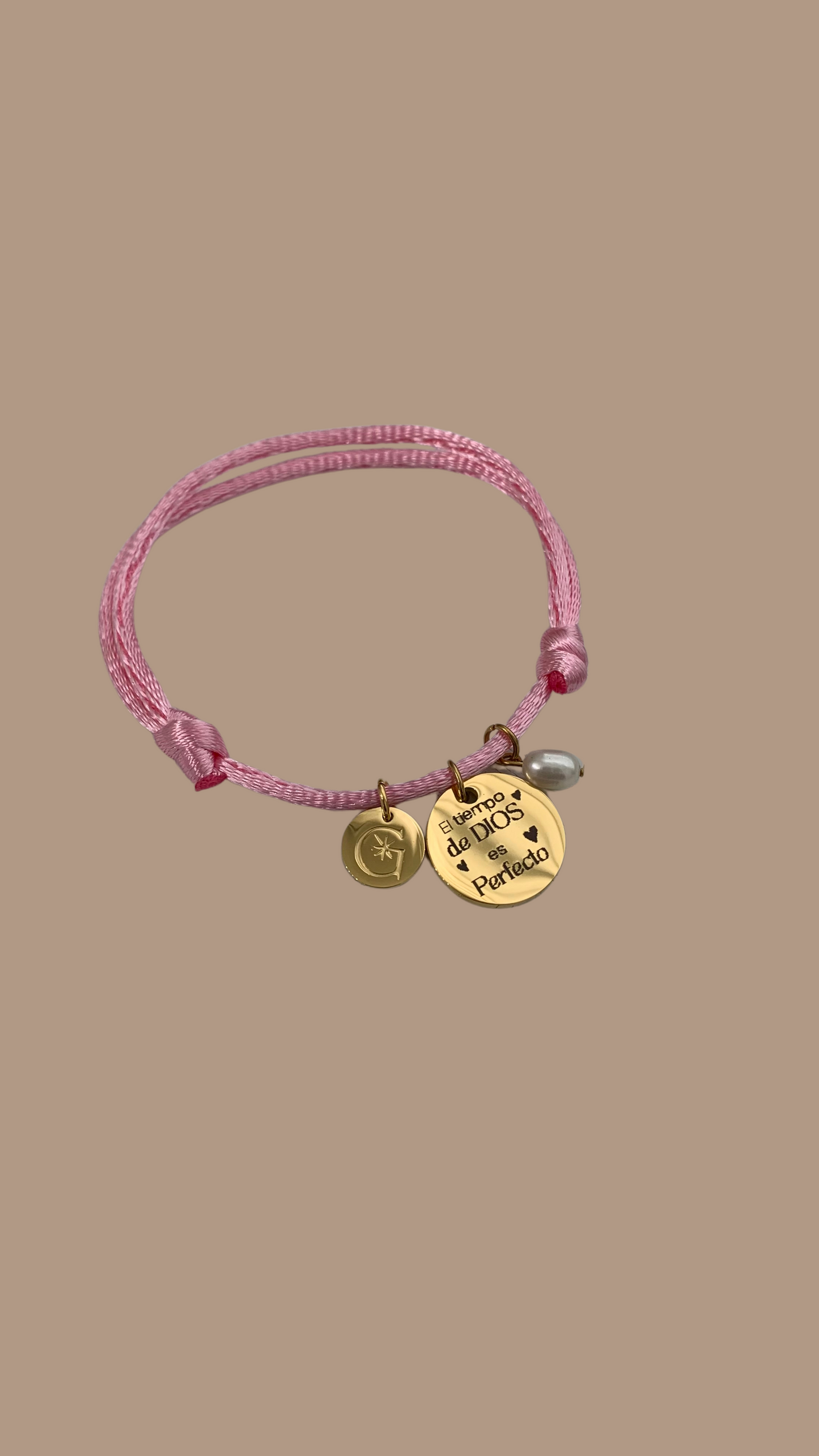 Pulsera de Hilo "El tiempo de Dios es perfecto"