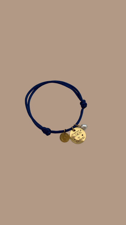 Pulsera de Hilo "El tiempo de Dios es perfecto"