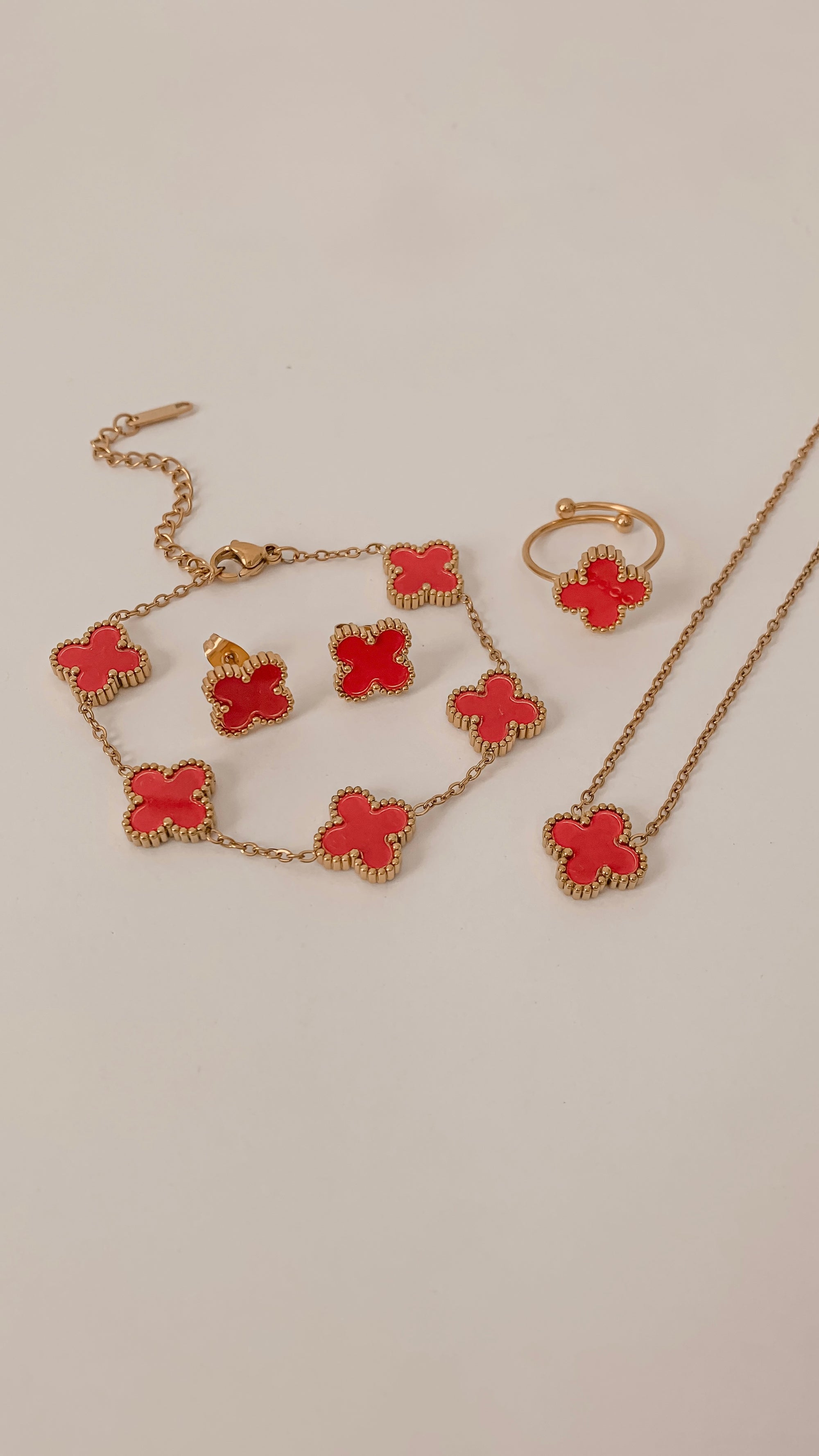 Set de Trébol Rojo