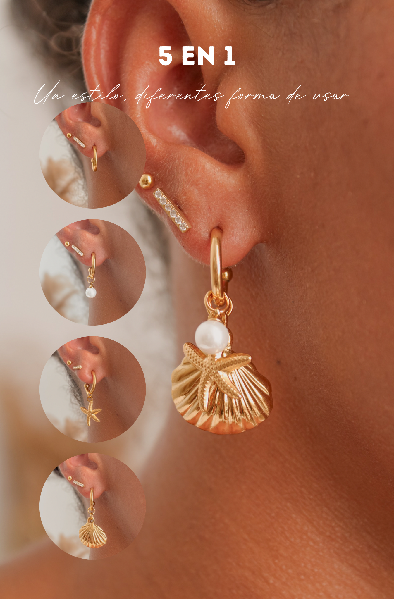 Marea Earring 5 en 1