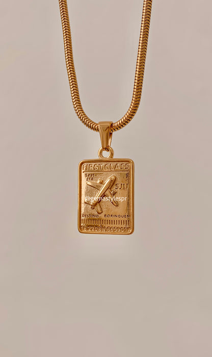 Boarding Pass PR Necklace