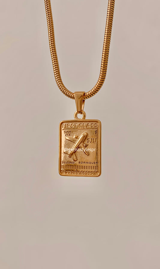 Boarding Pass PR Necklace