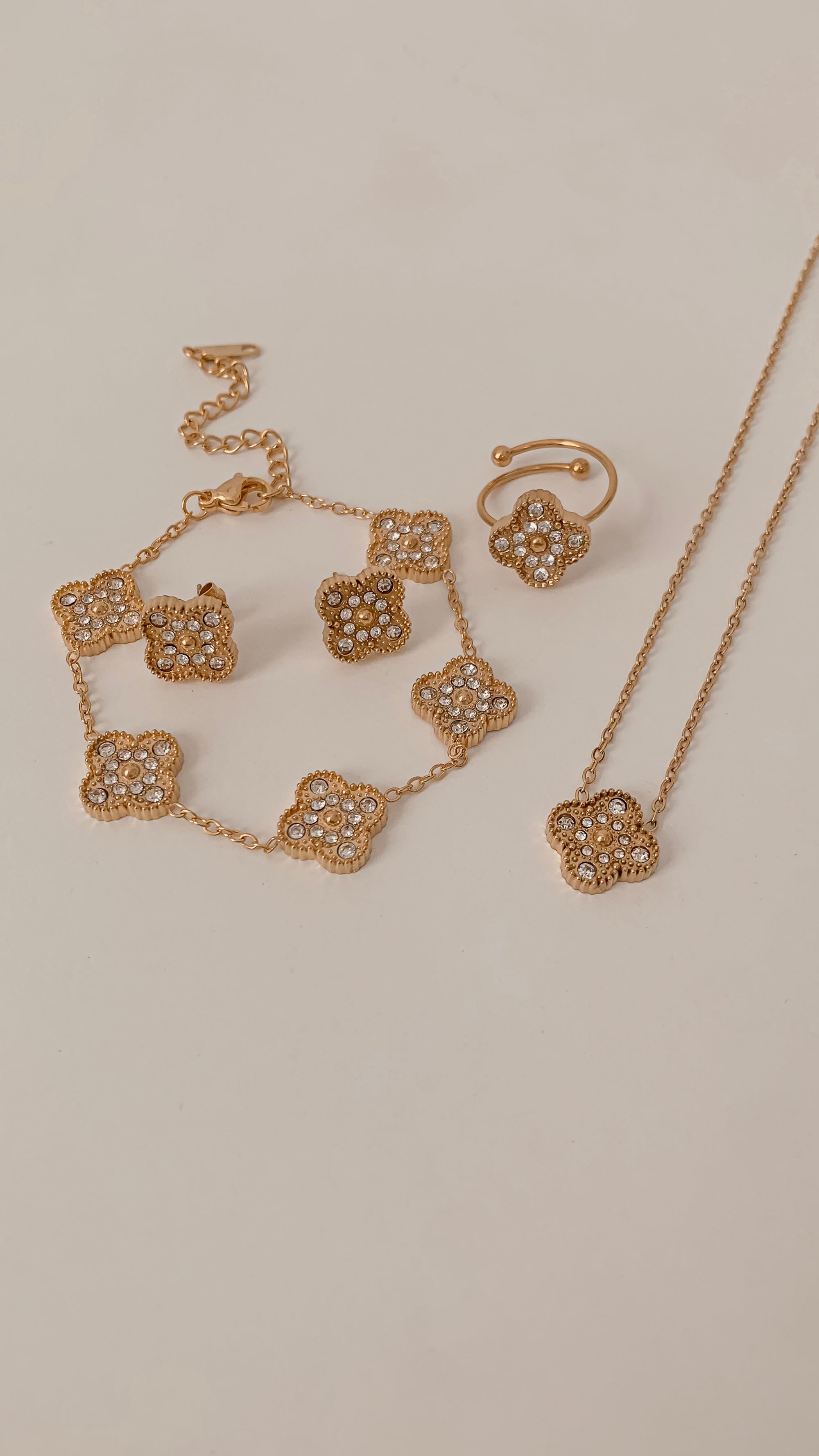 Set de Trébol Zirconia