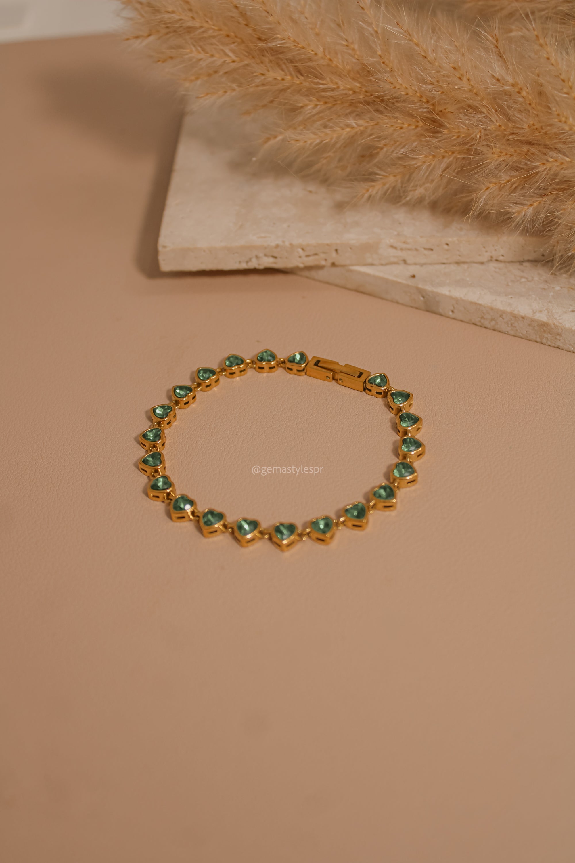 Esmeralda Heart Bracelet
