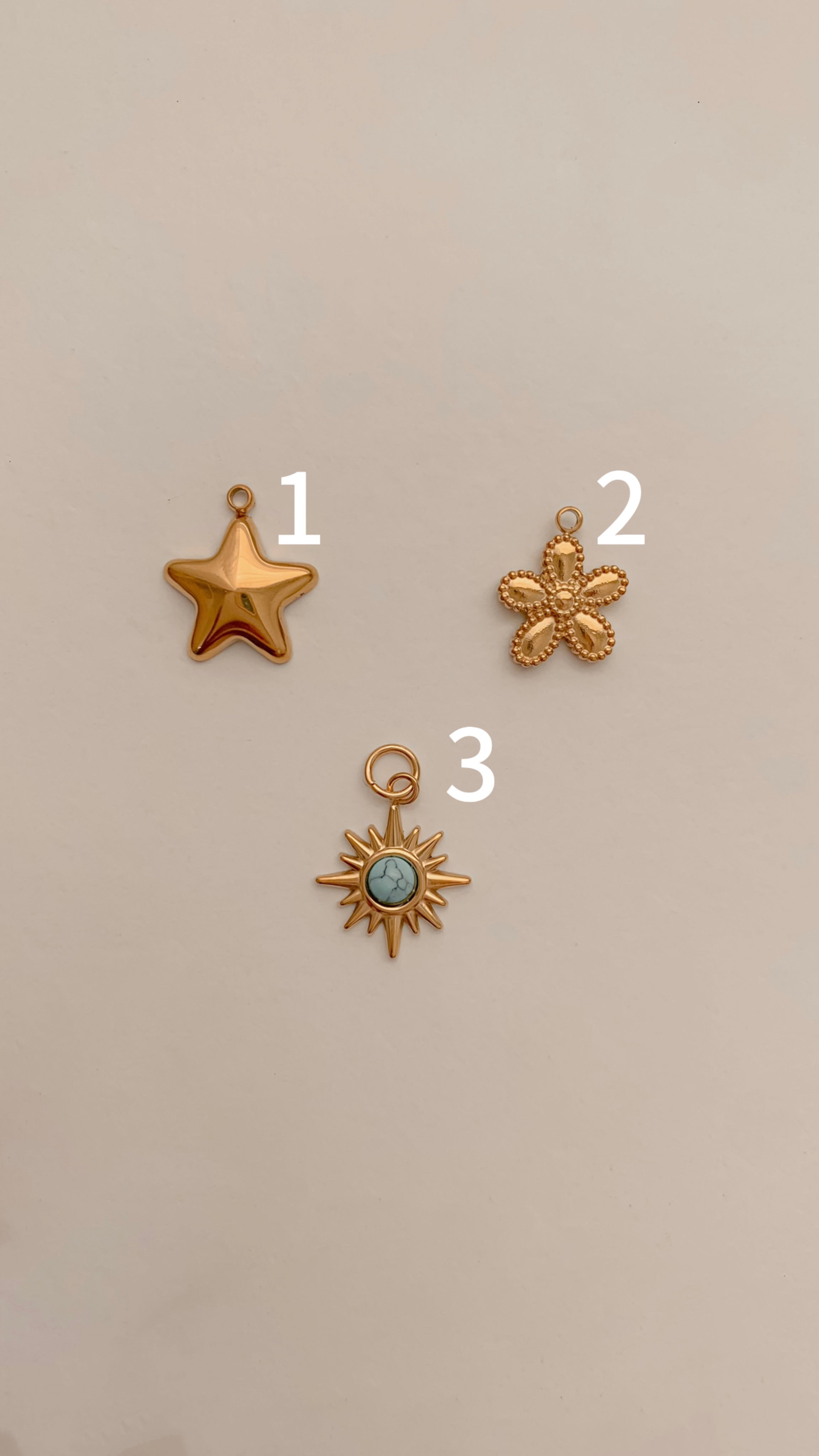 Estrella, Flor y Sol Charm